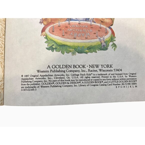 Cabbage Patch Kids Xaviers Birthday Surprise! Little Golden Book By Ari Hill - Picture 5 of 15